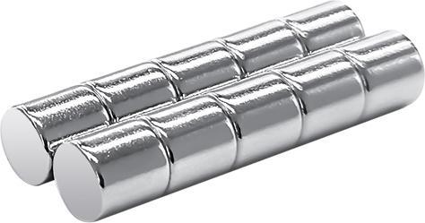 Produktbild RS PRO Neodym Magnet, Scheibe, 5mm x 5mm (10x)