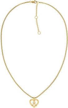 Actual product image Tommy Hilfiger Stylish Gold Plated Monogram Heart Necklace 2780918