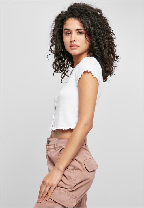 Produktbild Urban Classics Ladies Cropped Button Up Rib Tee (XXL)