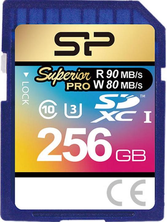 Silicon Power memory card SDXC 256GB Superior Pro UHS-1 U3 (256 GB, SDXC, U3, UHS-I)