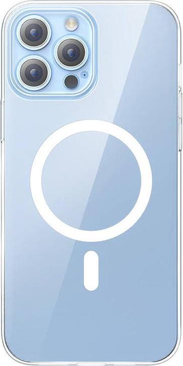 Actual product image Baseus Phone case Magnetic Crystal Clear for iPhone 13 Pro (transparent) with all-tempered-glass scr (Apple iPhone 13 Pro)
