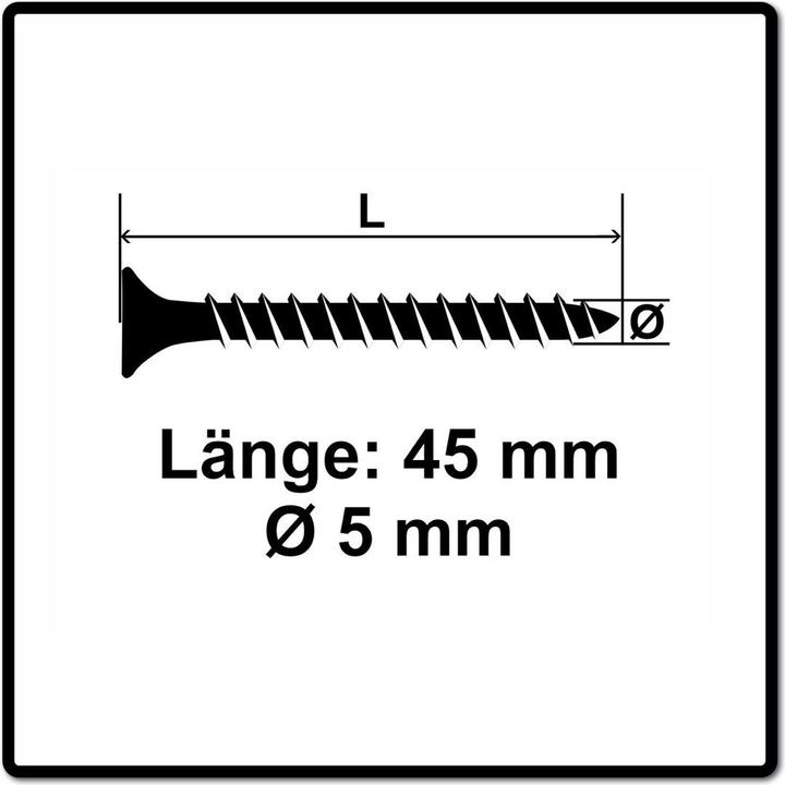 Actual product image Fischer Power-Fast II FPF II chipboard screw 5,0x45 mm 500 pieces ( 670357 ) countersunk head with Torx Vo (500 Screws per piece)