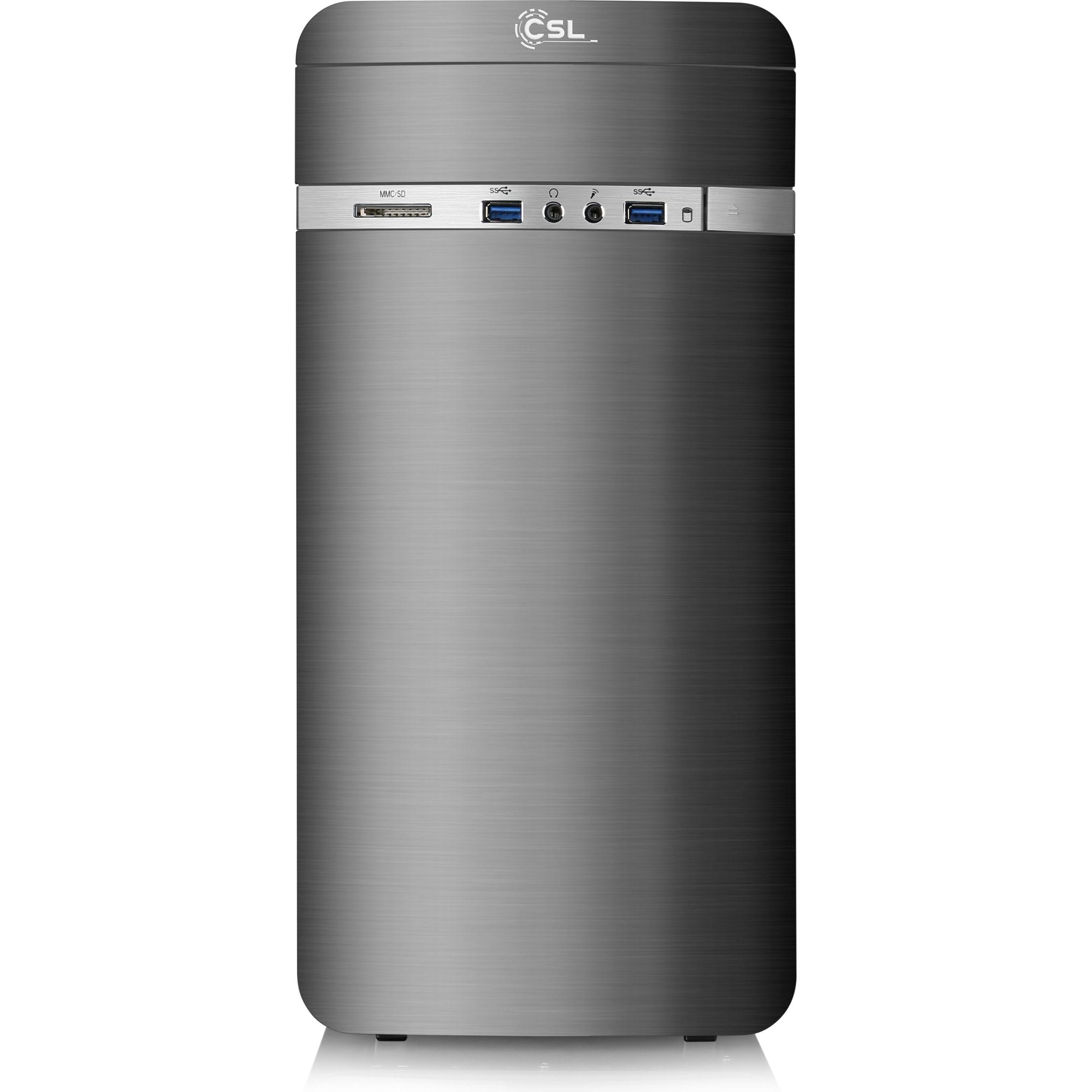 CSL Office PC M11040H (Intel Core i5-12400, 16 GB, 500 GB, UHD Graphics 730), PC, Grau
