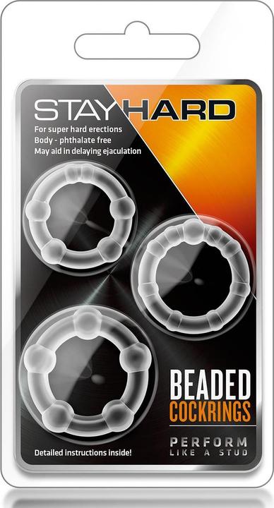 Produktbild Blush Stay Hard Beaded Cockrings Klar