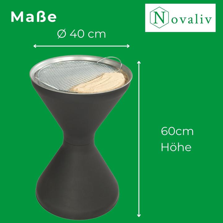 Actual product image Novaliv 3x Standaschenbecher für draussen 60cm hoch 40cm Ø inklusive 3x Beutel Sand Standaschenbecher