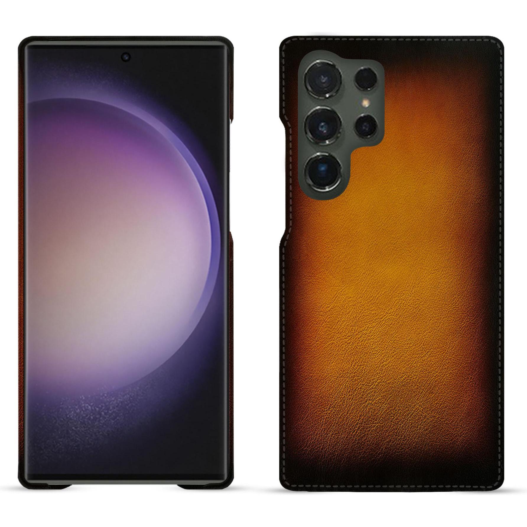 Noreve Lederschutzhülle (Samsung Galaxy S24 Ultra), Smartphone Hülle, Violett