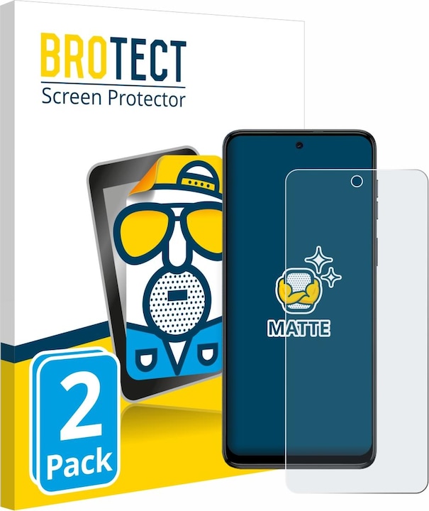 Actual product image BROTECT Anti-glare screen protector matt (2 Piece, Motorola Moto G54)