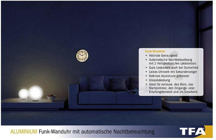Produktbild TFA Funk-Wanduhr (25.30 cm)