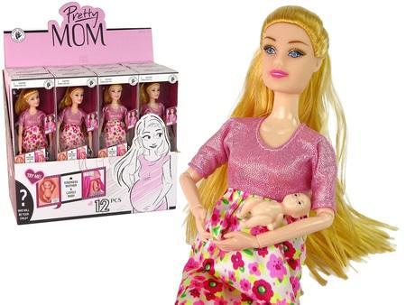 Actual product image Triton Schwangere Puppe im rosa Blumenkleid