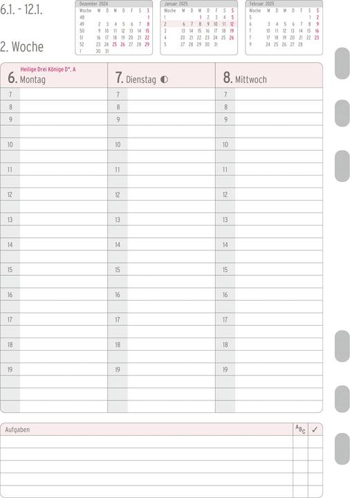 Produktbild Chronoplan Wochenplan (A5, 1 Woche / 2 Seiten)