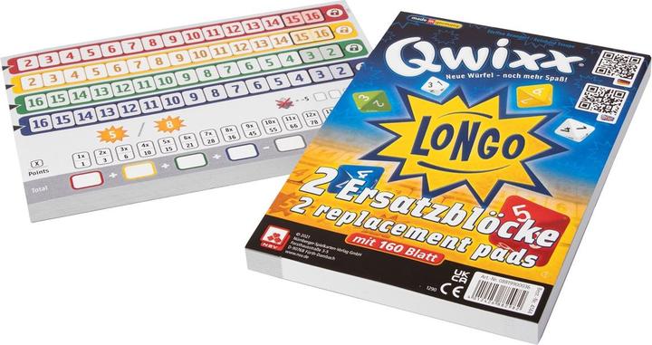 Produktbild NSV Qwixx Longo - Ersatzblöcke (2er) (Deutsch, Französisch, Italienisch, 2 - 5 Spieler)