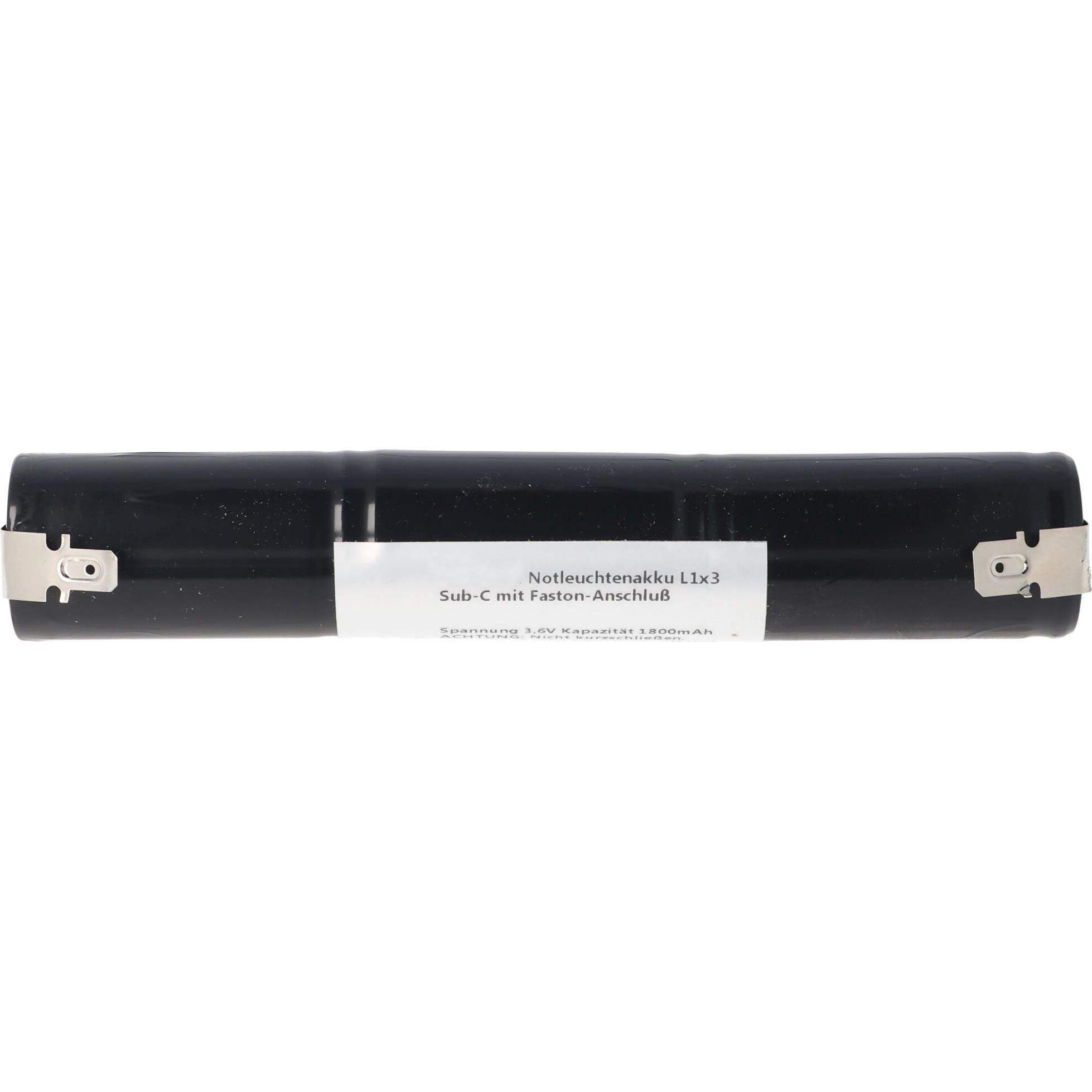 Thumbnail - AccuCell Notleuchtenakku L1x3 Sub-C (1 Stk., 1800 mAh, Ladegerät ohne Akku), Akku Ladegerät