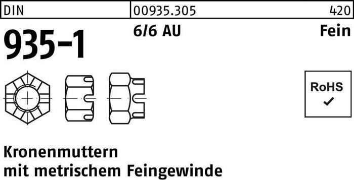 Produktbild Kronenmutter DIN 935-1 M 38 x 1,5 6