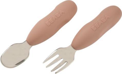 Actual product image Beaba Edelstahllernset (Gabel+Löffel) braun