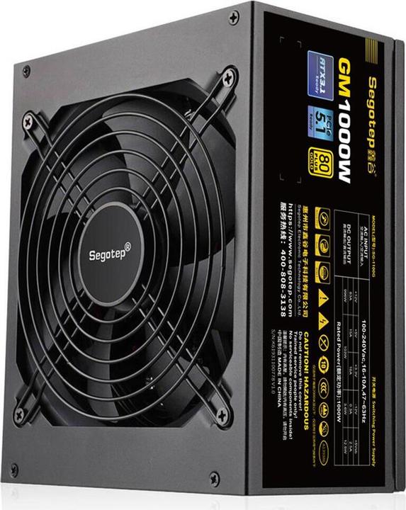 Productafbeelding Segotep GM1000W 1000W Full Modular Power Supply Black (1000 W)