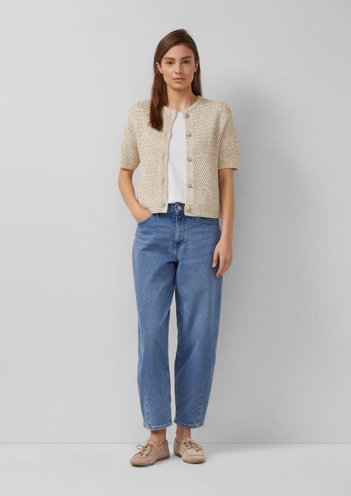 Produktbild s.Oliver Kurzarm-Strickjacke mit Knöpfen (48)