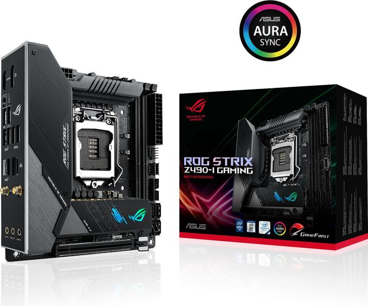 Image du produit ASUS ROG Strix Z490-I Jeux (LGA 1200, Intel Z490, Mini-ITX)
