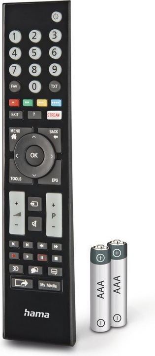 Image du produit Hama Télécommande universelle pour Grundig TVs, IR, apprentissage, touches lumineuses (Télécommande universelle, Infrarouge)