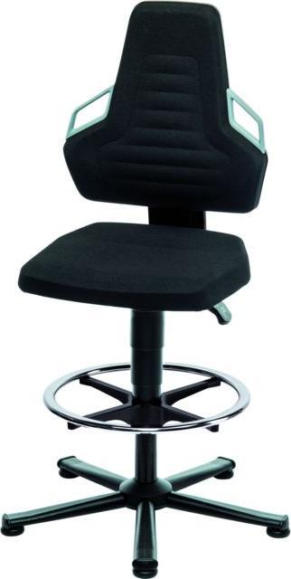 Image du produit Bimos Chaise pivotante de travail, garnissage en tissu, avec patins et repose-pieds, haute (59 - 86 cm)