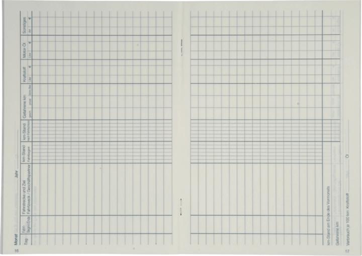 Nutritional values and ingredients Brunnen Logbook DIN A5 car assorted colours (free colour selection not possible) 16 sheets.