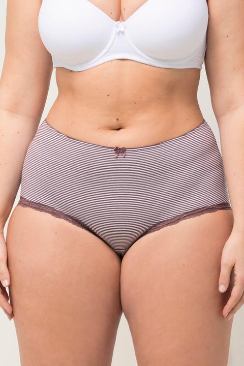 Produktbild Ulla Popken Hipster, 3er-Pack, Streifen / Punkte / uni (58)