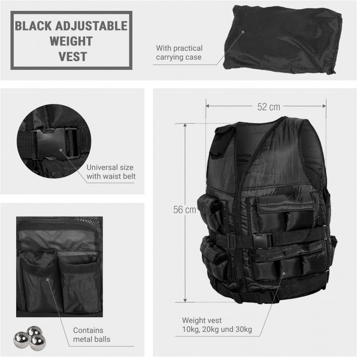 Actual product image Gorilla Sports Weight vest (1 x 1 kg - 20 kg)