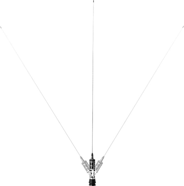 Produktbild Lemm CB-Antenne MiniTurbo AT-1002 PL, Länge 110 cm, Gewinn 2 dB, 26,5–27,5 MHz, 200 W, ohne Kabel, h