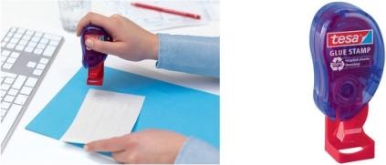 Produktbild tesa Klebestempel ecoLogo, doppelseitige Klebepads zum schnellen Verkleben von Papier, Pappe & Fotos