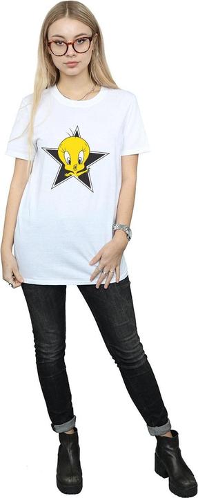 Actual product image Looney Tunes Womens/Ladies Tweety Pie Star Cotton Boyfriend T-Shirt (3XL)