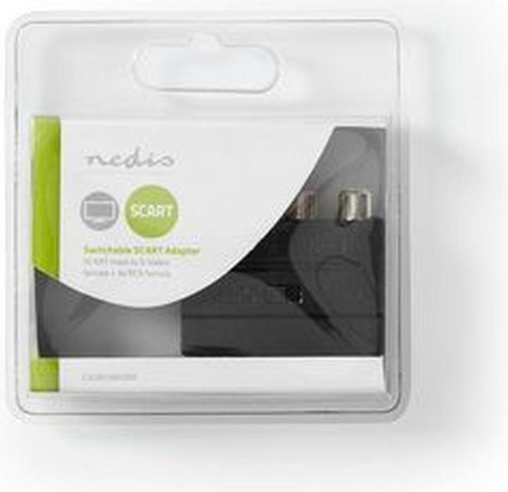 Image du produit Nedis Adaptateur Péritel | Péritel mâle | S-Vidéo femelle / 3x RCA femelles | Nickelé | Commutable | AB (S-Vidéo)