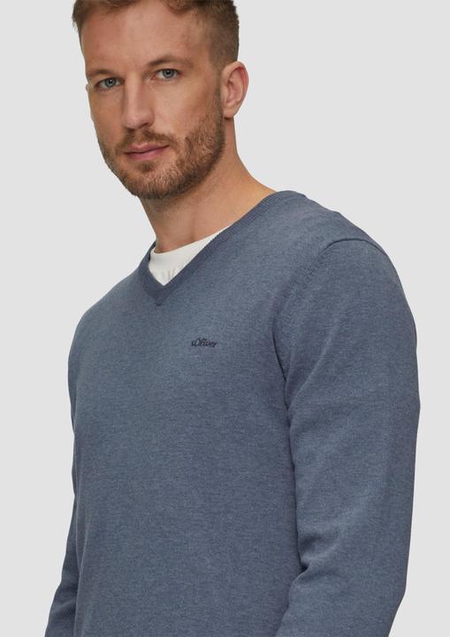 Produktbild S.Oliver Strickpullover Strickpullover mit Logo-Stickerei (3XL)