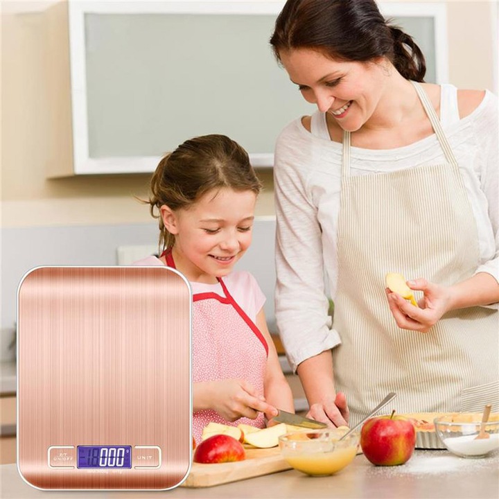 Actual product image Intirilife Digital Kitchen Scale in ROSÉ GOLD
