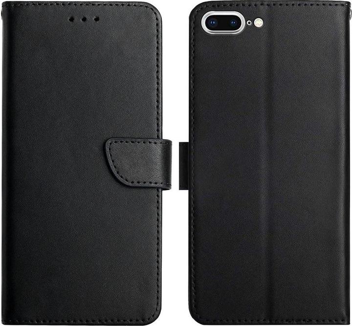 Produktbild Ueli Express iPhone 8 Plus / 7 Plus Buch Etui Tasche Echtleder mit Kartenfach Schwarz (Apple iPhone 7 Plus)