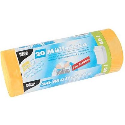 Papstar 14197 Abfallbeutel 60 l Gelb 20 Stück(e), Abfallsack, Gelb