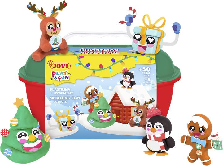 Actual product image Jovi Play&Fun Koffer Plastilina Kit - Christmas