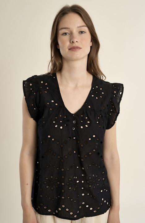 Immagine prodotto Molly Bracken Bluse mit Stickereien Kurzarm (S)