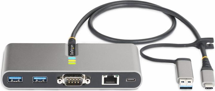 Image du produit StarTech com 5G2A1SGBB-USB-C-HUB, Avec fil, USB 3.2 Gen 1 (3.1 Gen 1) Type-C, 100 W, 10,100,1000,200 (USB-C)