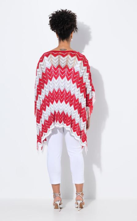 Immagine prodotto Miamoda Poncho, oversized, Zackenstrick mit Glitzer (42, 44, 46, 48)