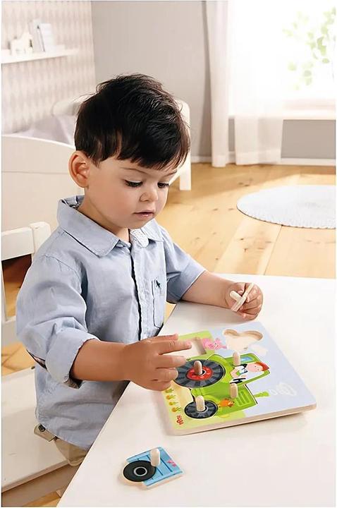 Productafbeelding Haba Peter's boerderij grijp puzzel (6 onderdelen)