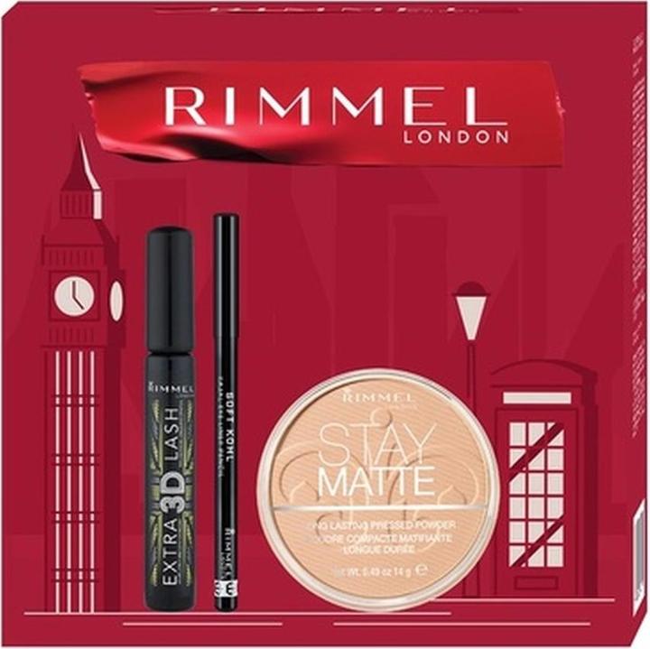 Rimmel London Extra 3d Mascara, Stay Matte Powder, Soft Kohl Pencil