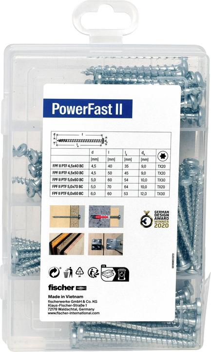 Produktbild Fischer Meisterbox PowerFast II PH VG TX (110 Schrauben pro Stück)