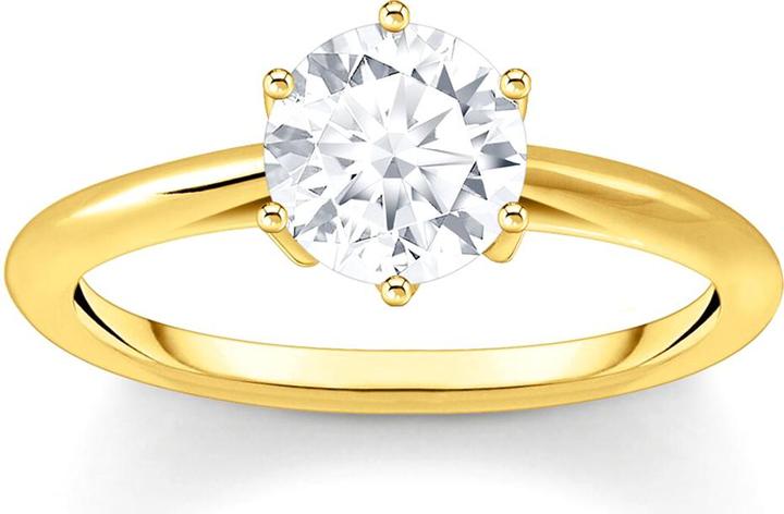 Immagine prodotto Thomas Sabo Anello con pietra bianca taglio brillante (56, 925 Argento)