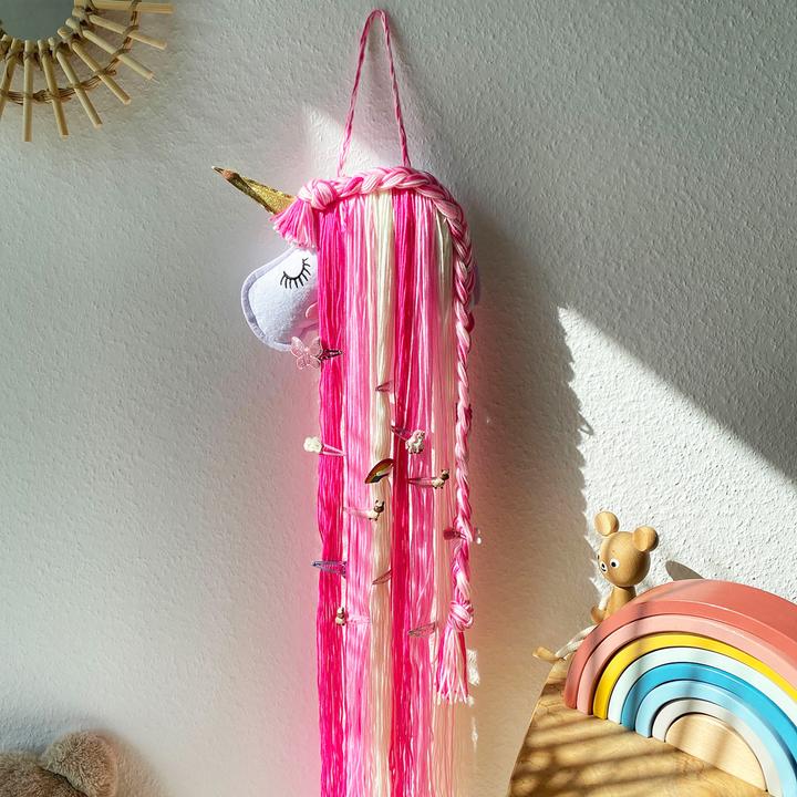 Produktbild Intirilife Einhorn Haarklammer Aufbewahrungswandteppich (1 Stk.)