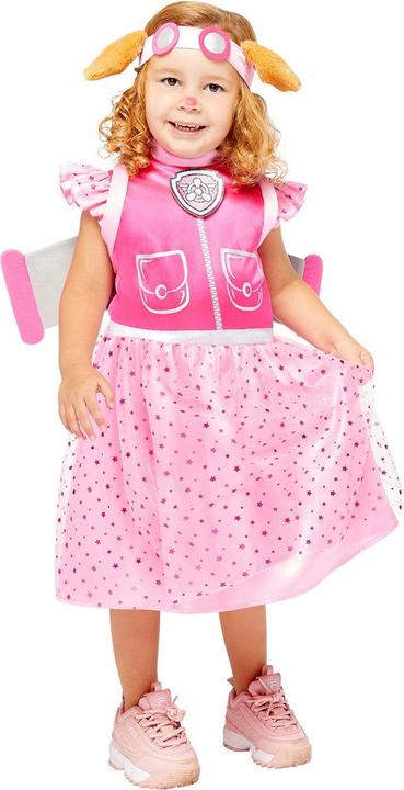 Produktbild Amscan Kinderkostüm Skye aus Paw Patrol, Kleid, Kopfbedeckung, Flügel-Rucksack, Serie, Helfer auf (110, 116)