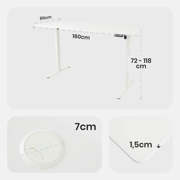 Actual product image Arebos Schreibtisch (160 x 80 x 72 cm)