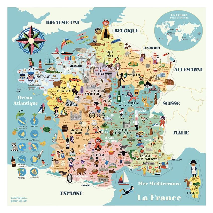 Carte Magnétique Vilac 50 X 44 Cm Bois - vue 6
