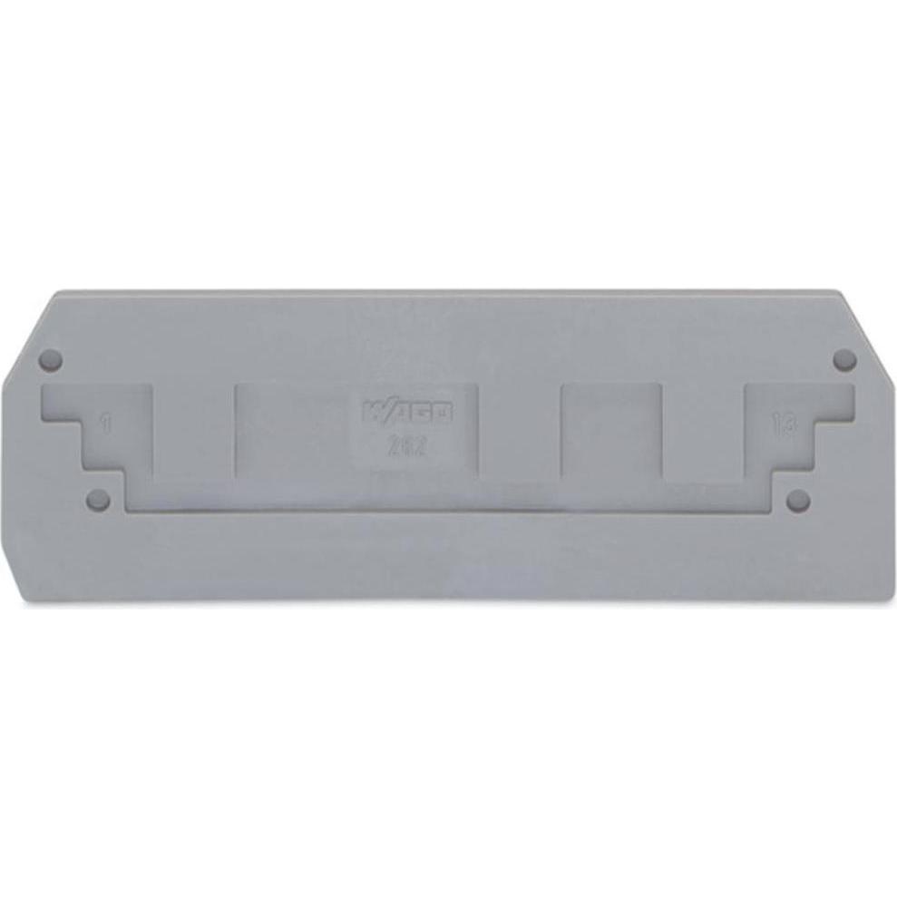 Wago 282 series end and intermediate plate (Morsettiera), Accessori di elettronica + Alloggiamento, Grigio