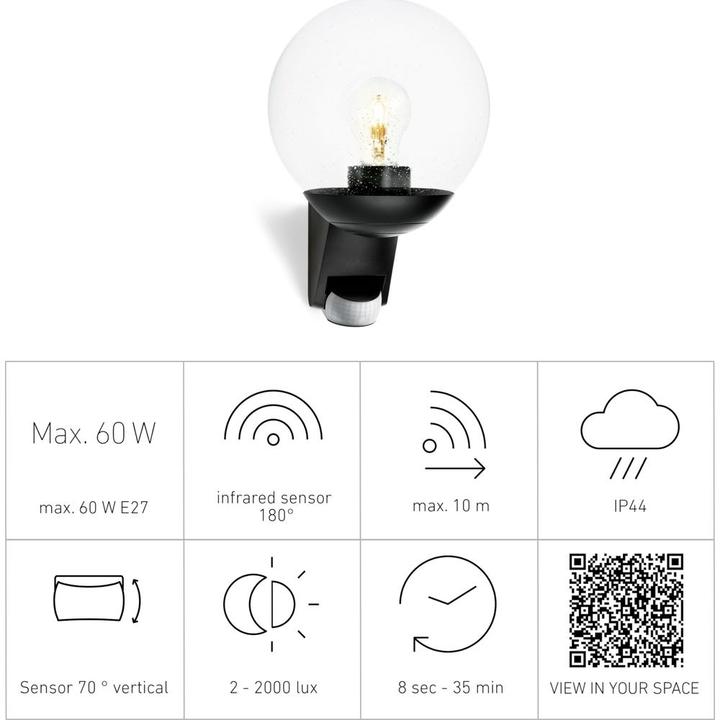 Produktbild Steinel Aussenwandleuchte (E27, IP44)