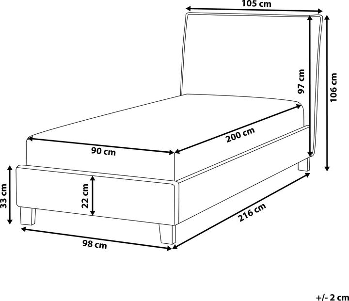 Actual product image Beliani Sennez (90 x 200 cm)