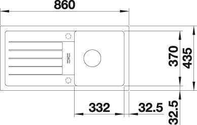 Produktbild Blanco Favum 45 S (Einbauspüle, 43.50 cm, 86 cm)